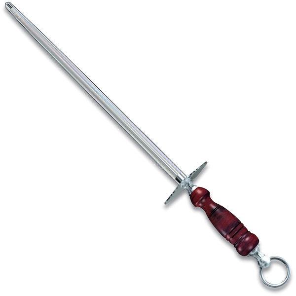 Swiss Army Brands 40180 Kitchen Dark Wood Steels - Butcher / Chef'S, 14In Fine Cut, Round, Wood Handle With Hangtag VIC-7.8991.20 - main